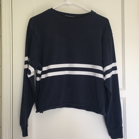Brandy Melville Sweaters - - navy striped brandy melville sweater
